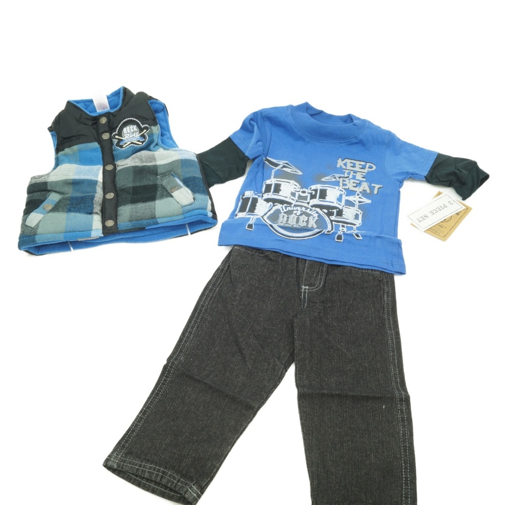 Little Rebels‎ Baby Boy 3 Piece Keep The Beat Vest